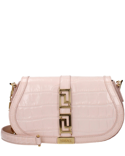 Versace Pink Leather Shoulder Bag