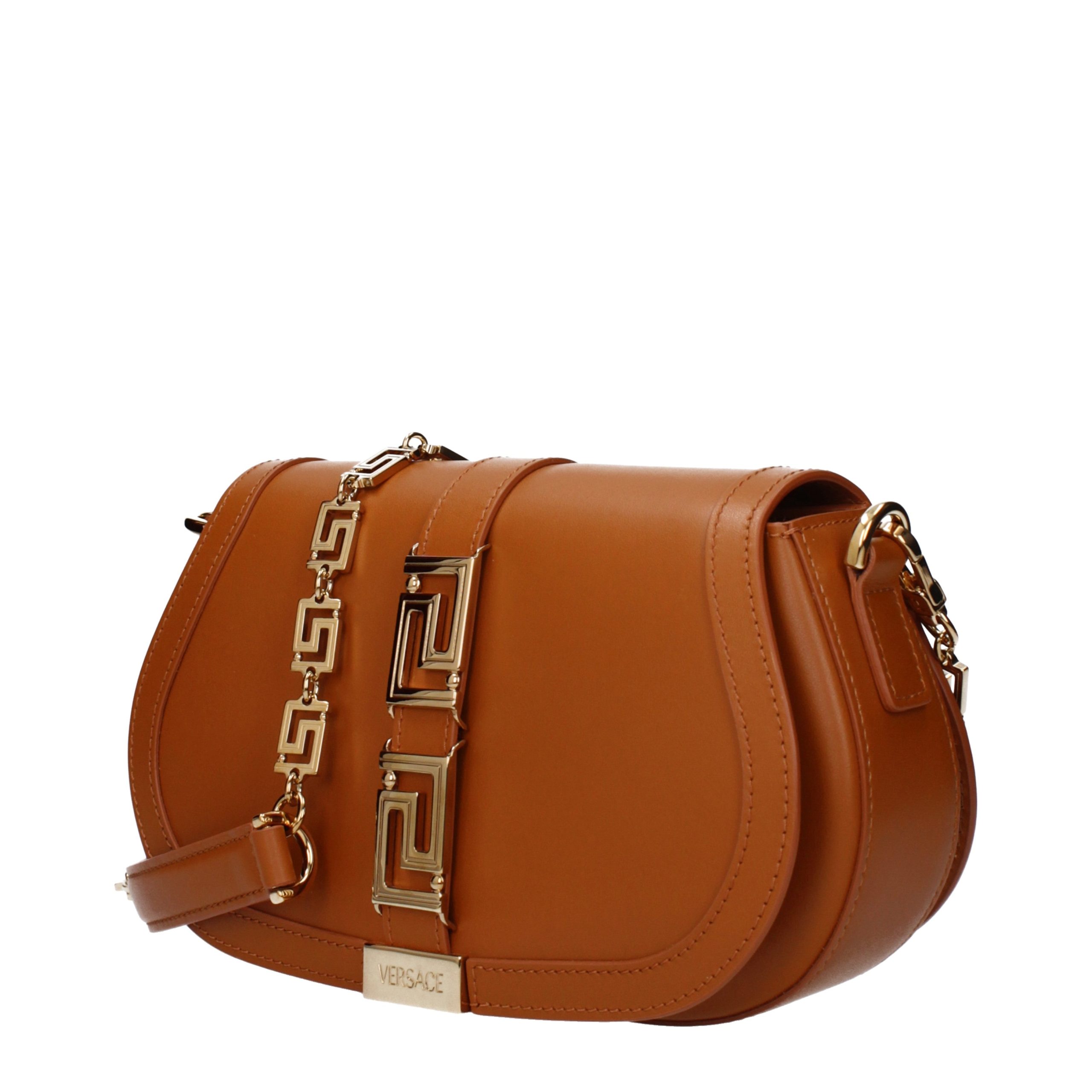 Versace Brown Leather Shoulder Bag - Image 2