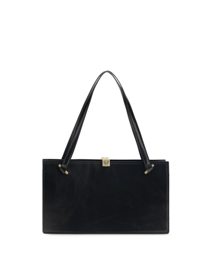 Versace Black Calf Leather Bos Taurus Shoulder Bag