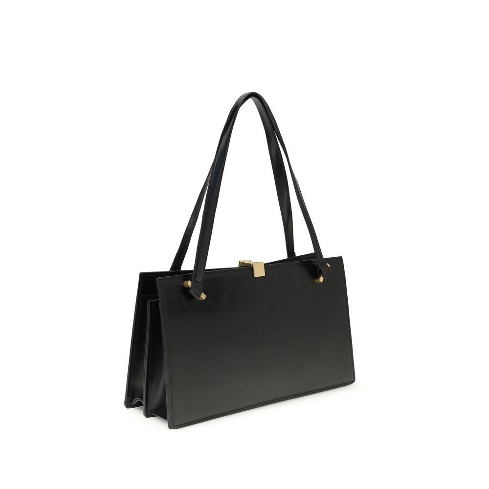 Versace Black Calf Leather Bos Taurus Shoulder Bag - Image 3