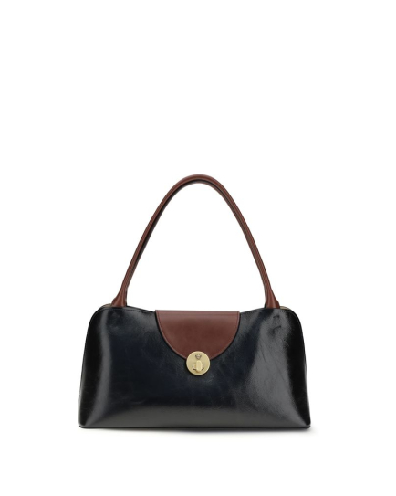 Versace Black Calf Leather Bos Taurus Shoulder Bag