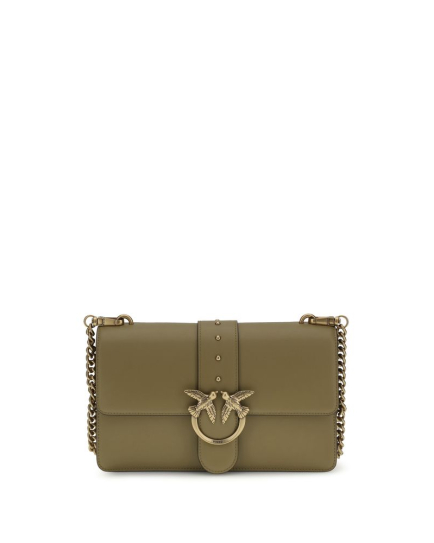 PINKO Bicolor Calf Leather Bos Taurus Shoulder Bag
