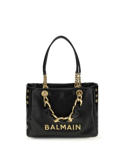 Balmain Black Calf Leather Bos Taurus Handbag
