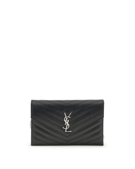 Saint Laurent Black Calf Leather Bos Taurus Wallet
