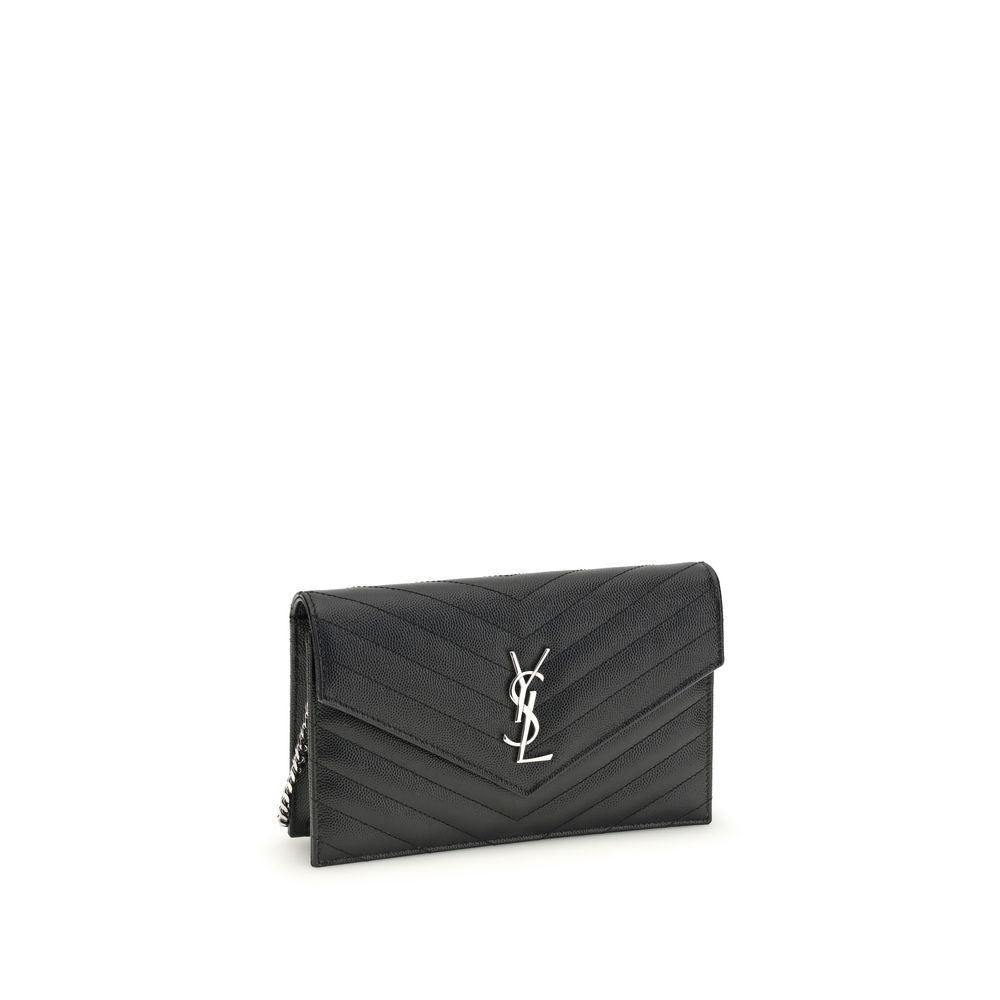 Saint Laurent Black Calf Leather Bos Taurus Wallet - Image 2