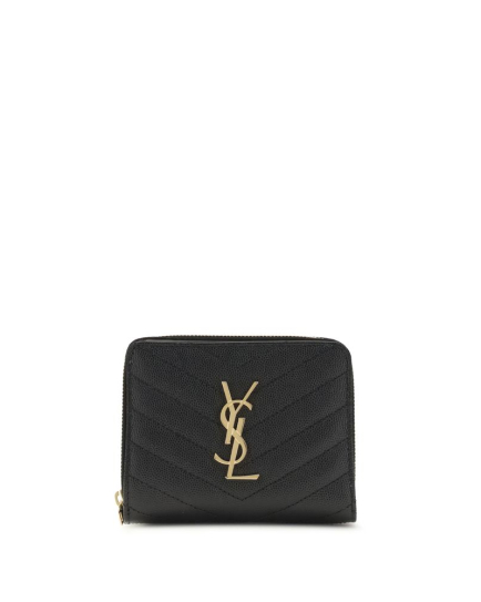 Saint Laurent Black Calf Leather Bos Taurus Wallet