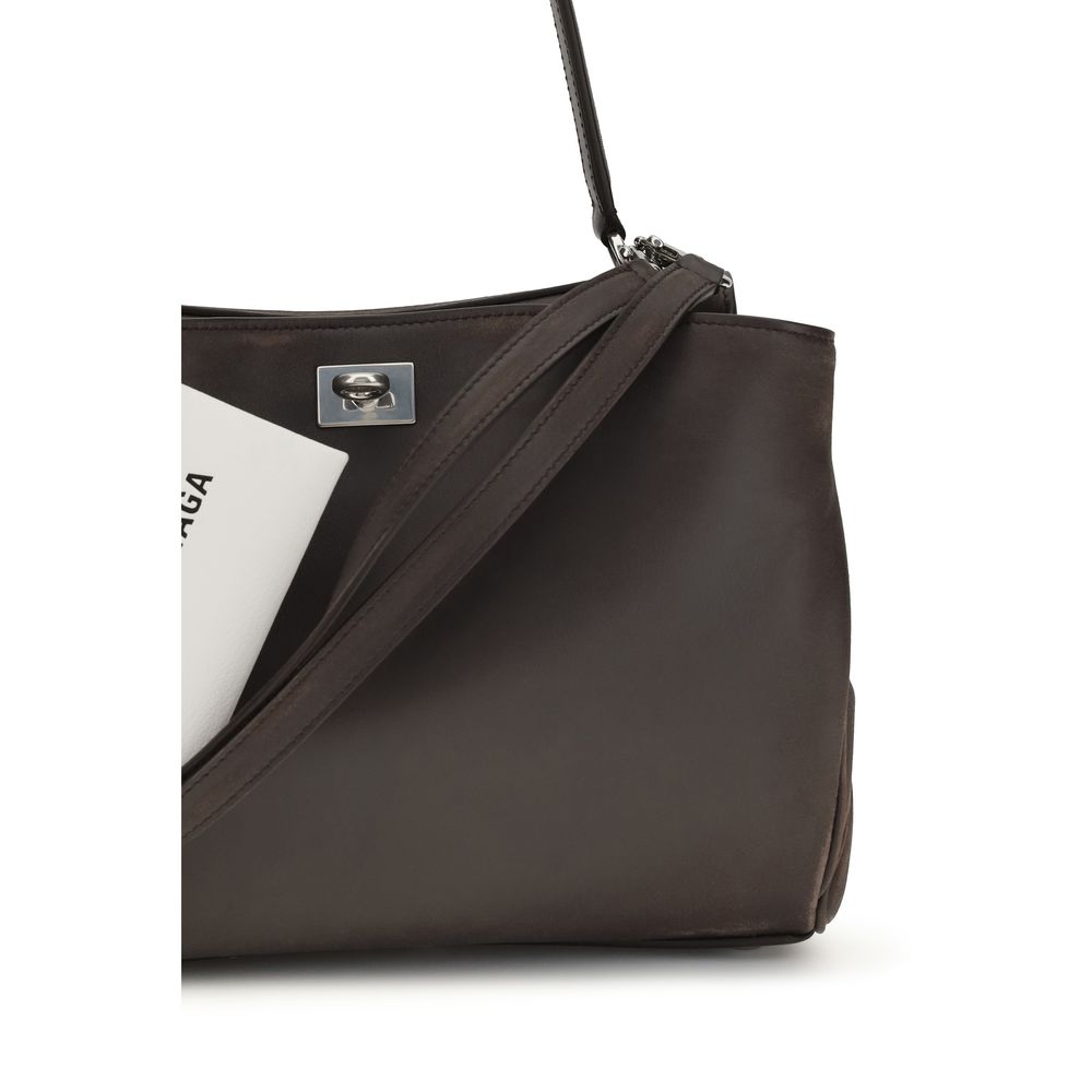 Balenciaga Brown Calf Leather Bos Taurus Shoulder Bag - Image 4