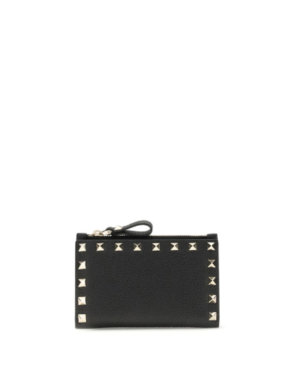 Valentino Garavani Black Calf Leather Bos Taurus Wallet
