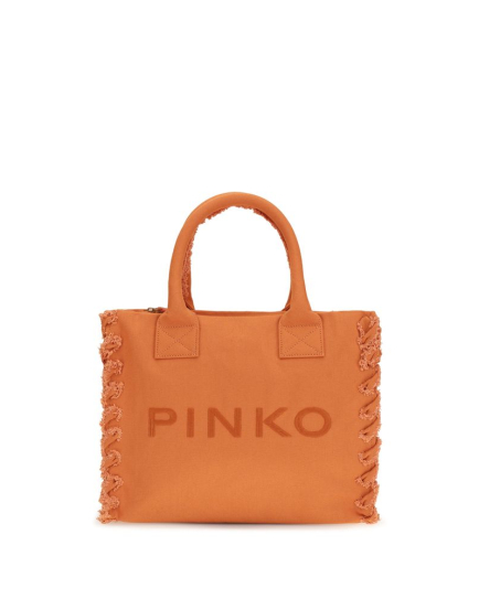 PINKO Orange Cotton Shoulder Bag