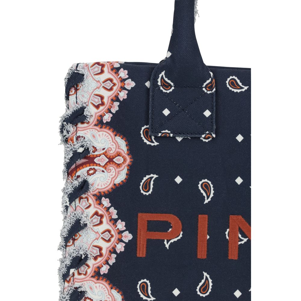 PINKO Multicolor Cotton Shoulder Bag - Image 4