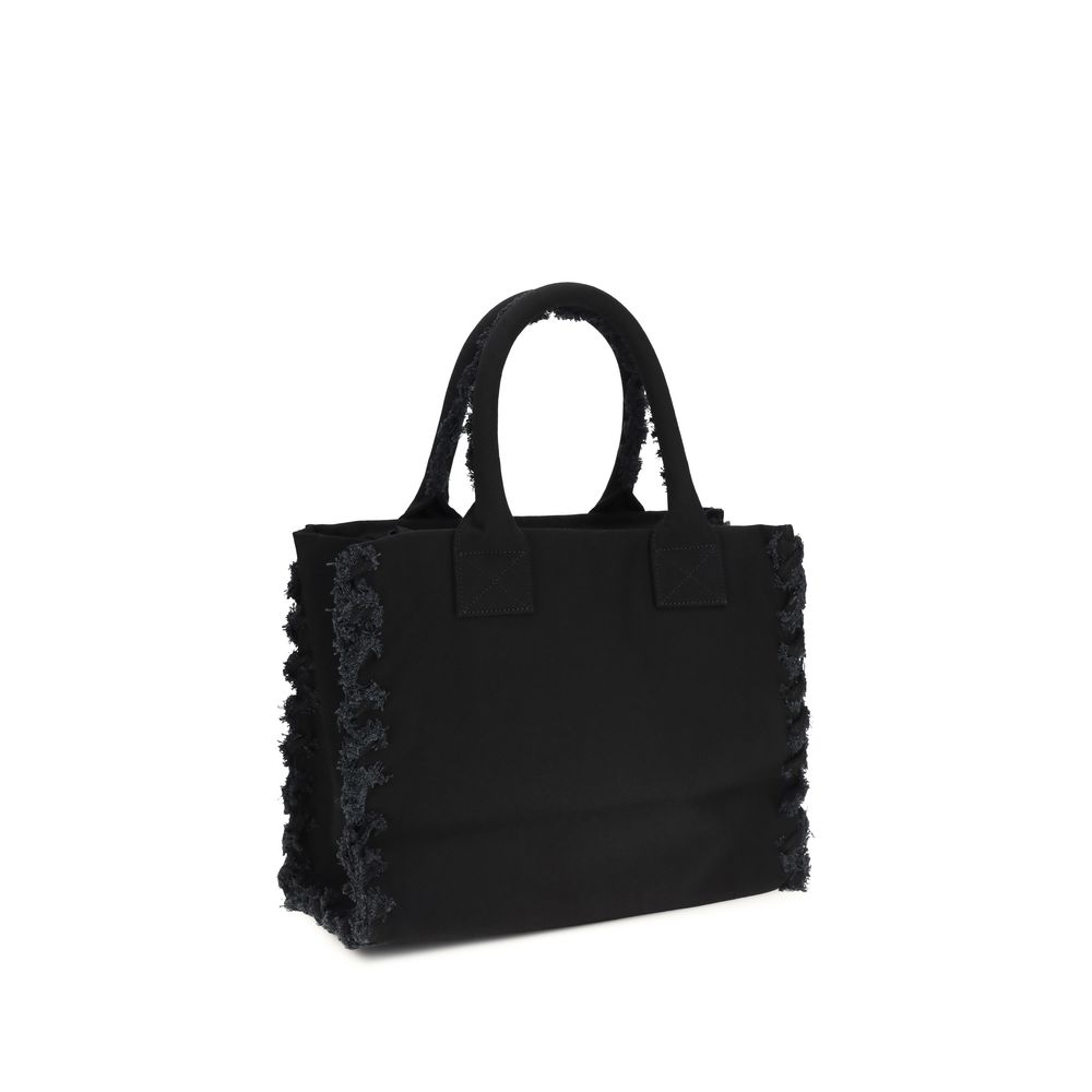 PINKO Black Cotton Shoulder Bag - Image 3
