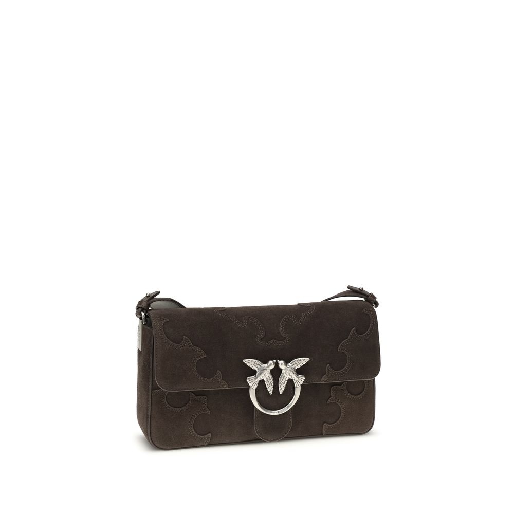 PINKO Brown Calf Leather Bos Taurus Shoulder Bag - Image 2