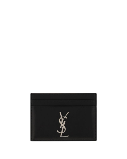 Saint Laurent Black Calf Leather Bos Taurus Wallet