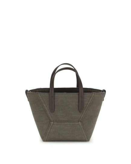 Brunello Cucinelli Bicolor Fabric Shoulder Bag