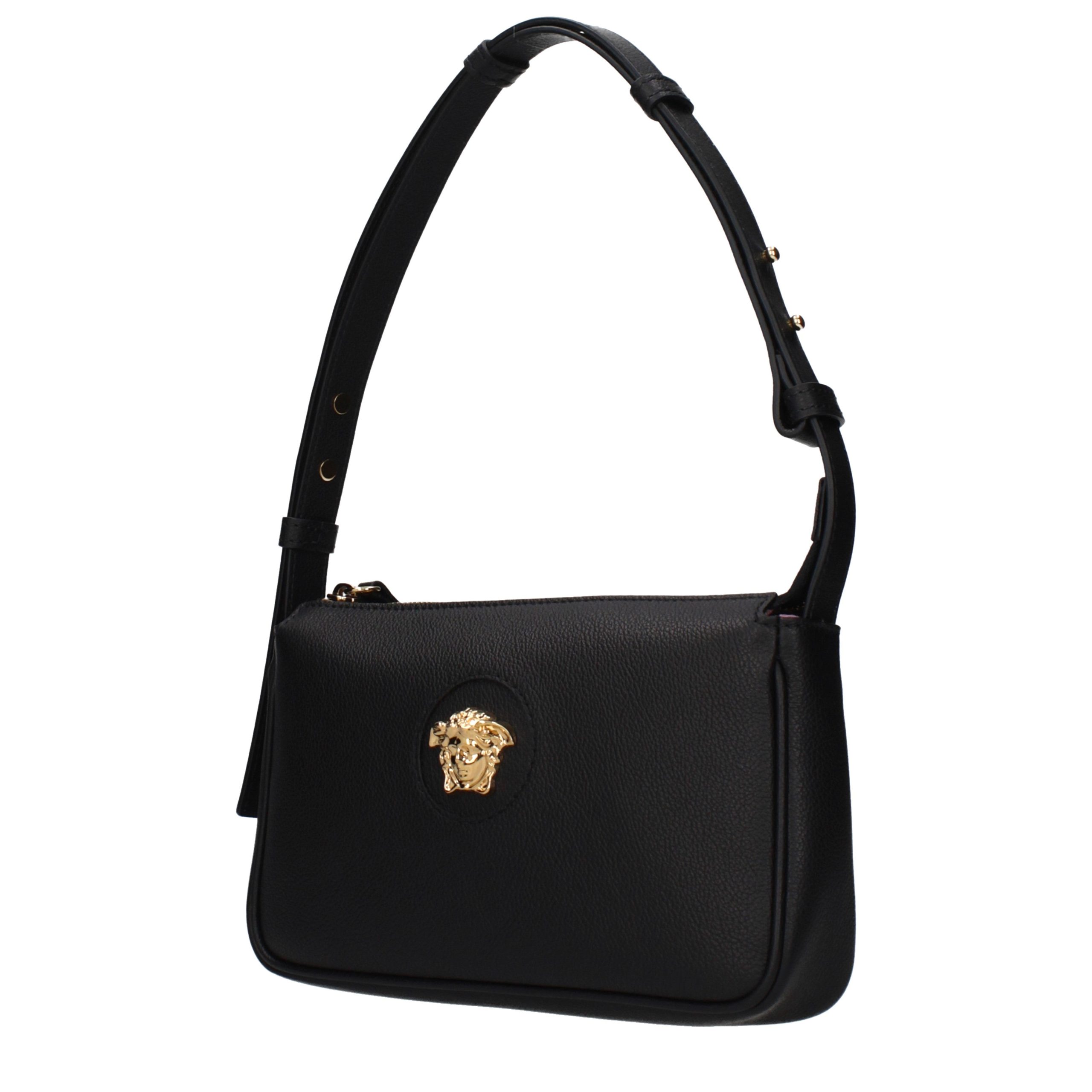Versace Black Leather Shoulder Bag - Image 2