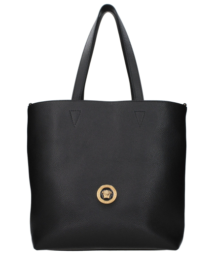 Versace Black Leather Shoulder Bag